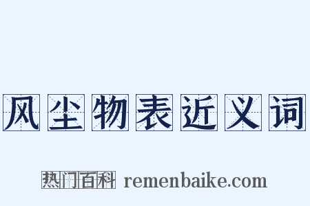 风尘物表近义词是什么意思的图片